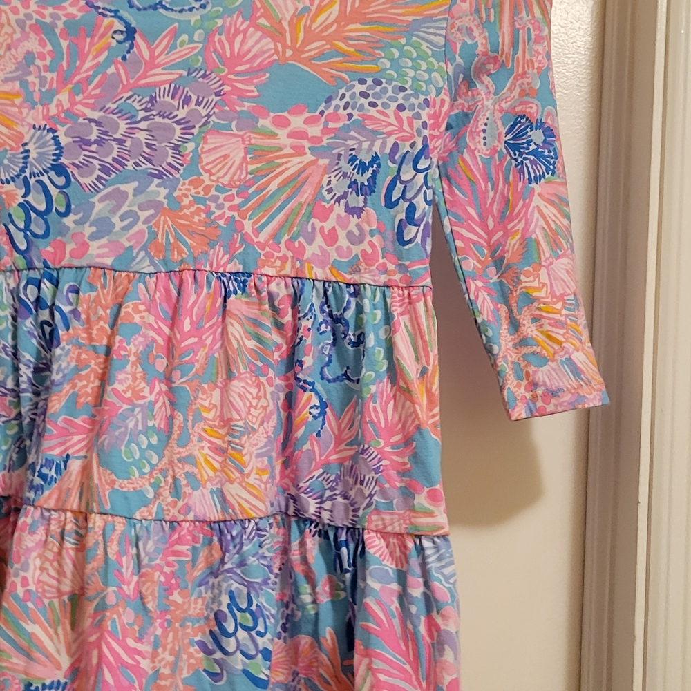 Lilly Pulitzer Girls  Geanna  Swing Dress In Splendor In The Sand  Size  S - Picture 6 of 11